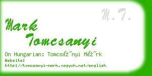 mark tomcsanyi business card